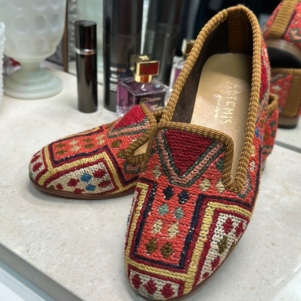 Artemis wool printed loafers sz 38